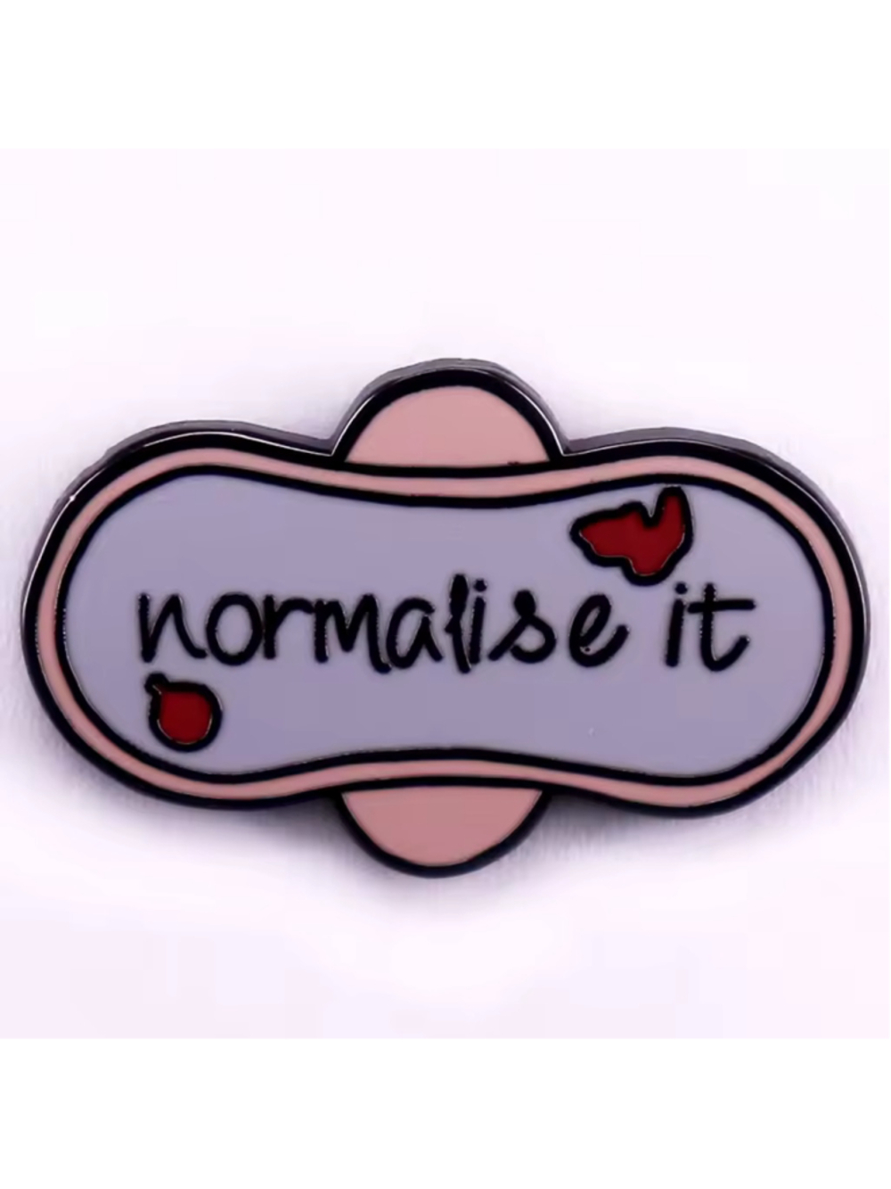 Pink Feminist 'Normalise It' Period Enamel Pin